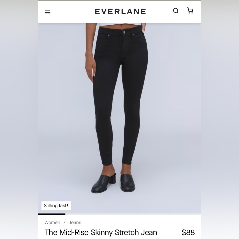 Everlane mid rise skinny Jean size 28